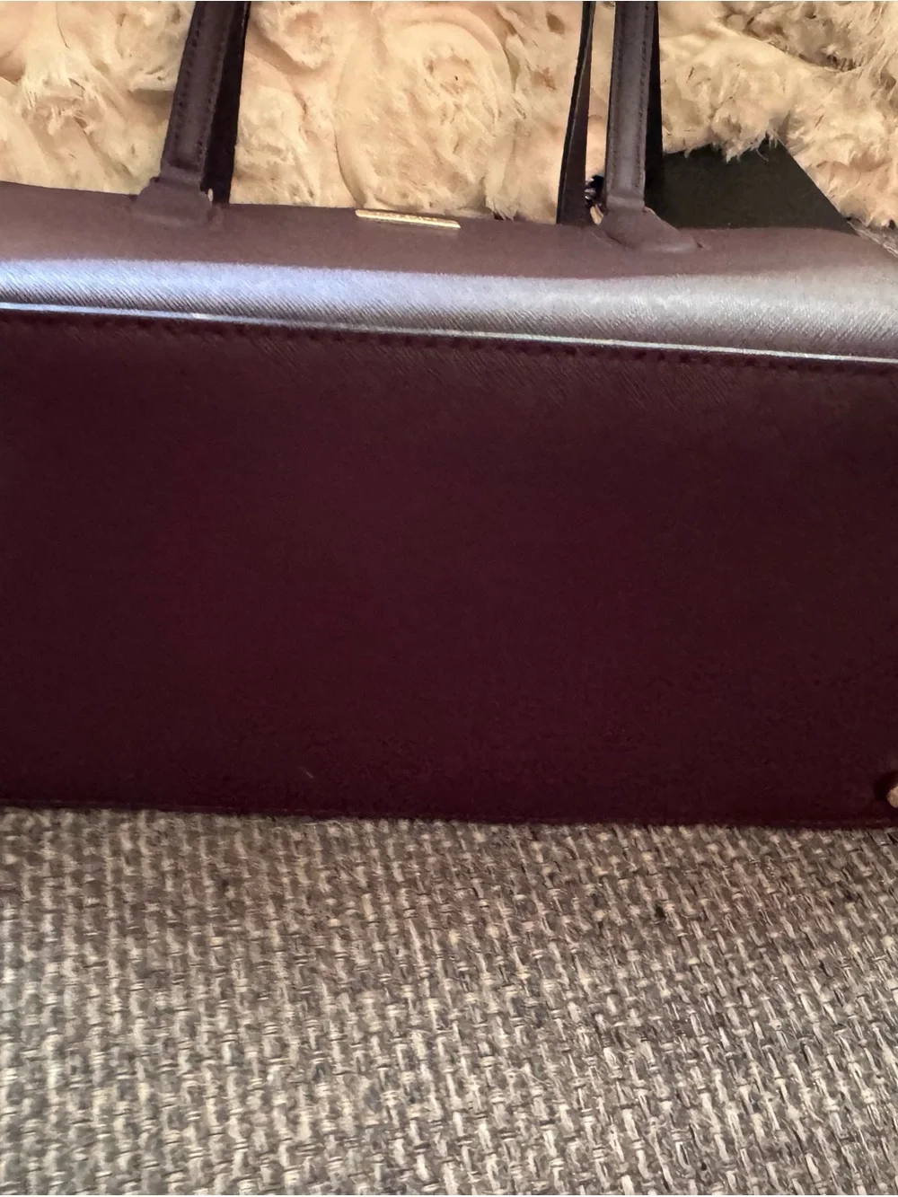 Kate Spade New York Plum/Burgundy Saffiano Leather Tote Bag